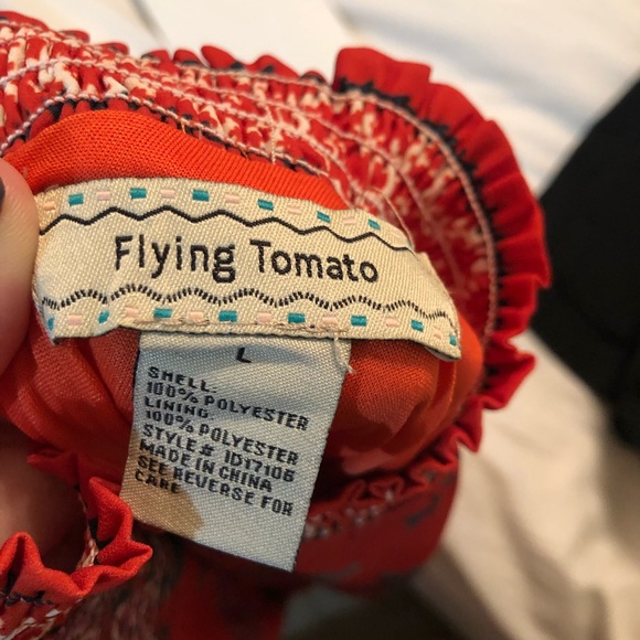 Floral Orange Mini Dress - Picture 4 of 4